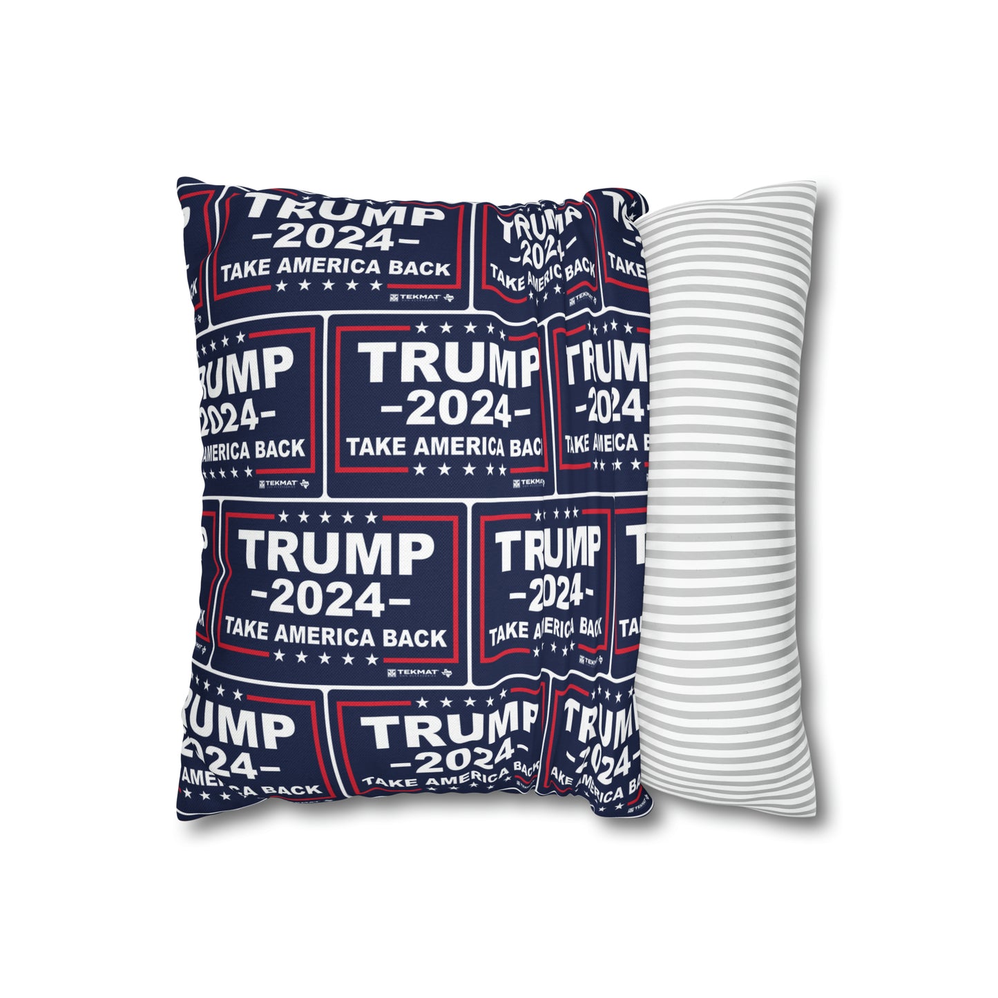 Trump 2024 Take America Back Blue Throw Pillow Case