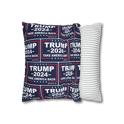 Trump 2024 Take America Back Blauer Kissenbezug