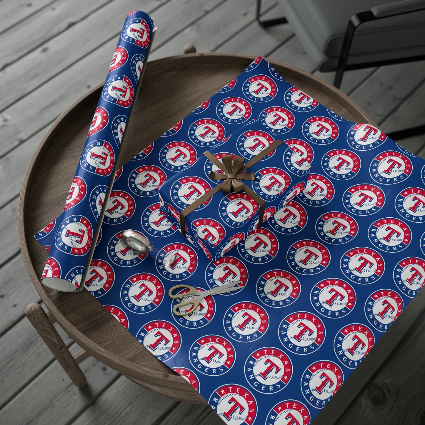 Texas Rangers Baseball MLB Birthday Gift Wrapping Paper Holiday