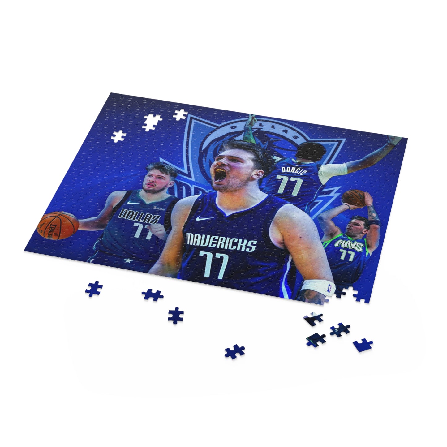 Luka Doncic Dallas Mavs - 252 or 500 Piece Hardwood Puzzle Basketball