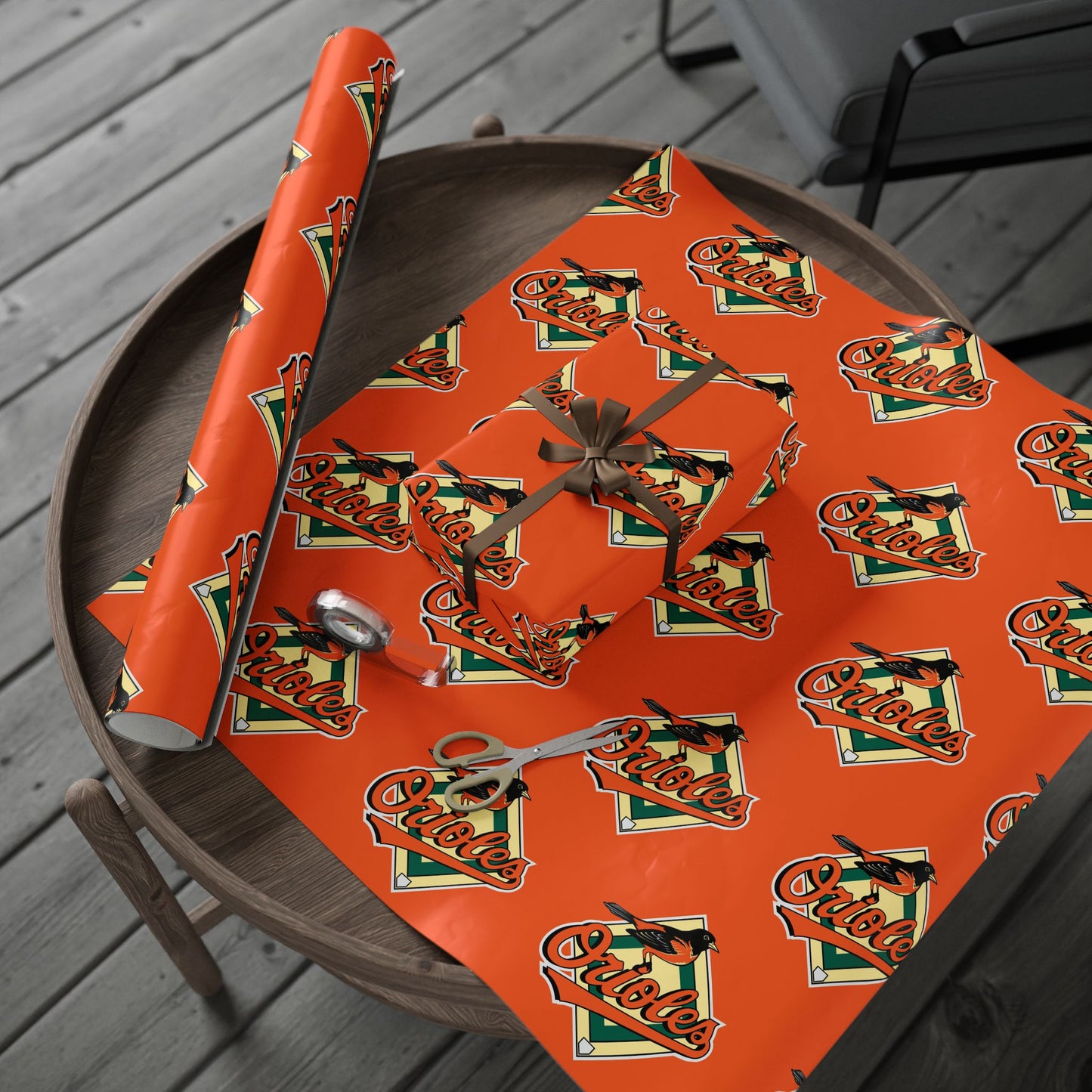 Baltimore Orioles Baseball MLB Birthday Graduation Gift Wrapping Paper Holiday