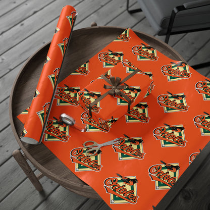 Baltimore Orioles Baseball MLB Birthday Graduation Gift Wrapping Paper Holiday