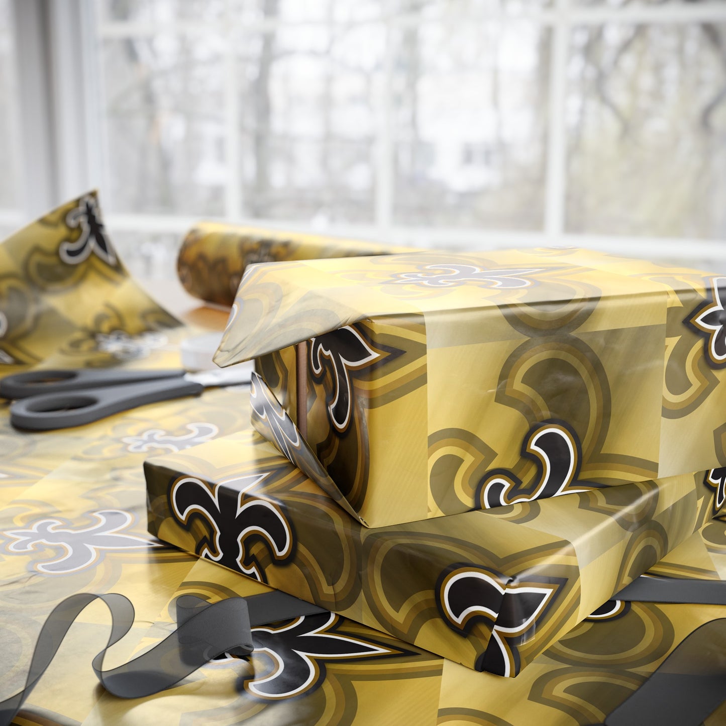 New Orleans Saints NFL Football Birthday Graduation Gift Wrapping Paper Holiday