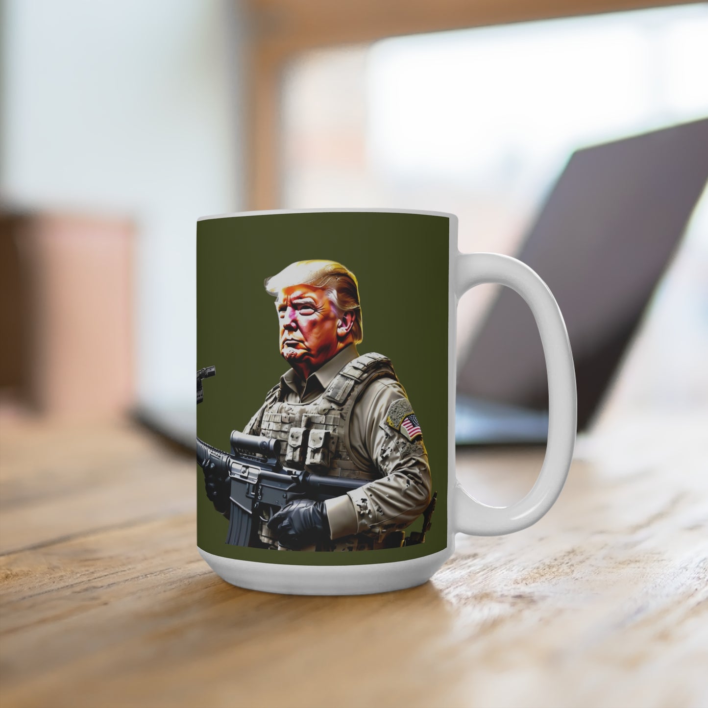 Trump the Soldier 2024 MAGA Jumbo Ceramic Coffee Mug 15oz