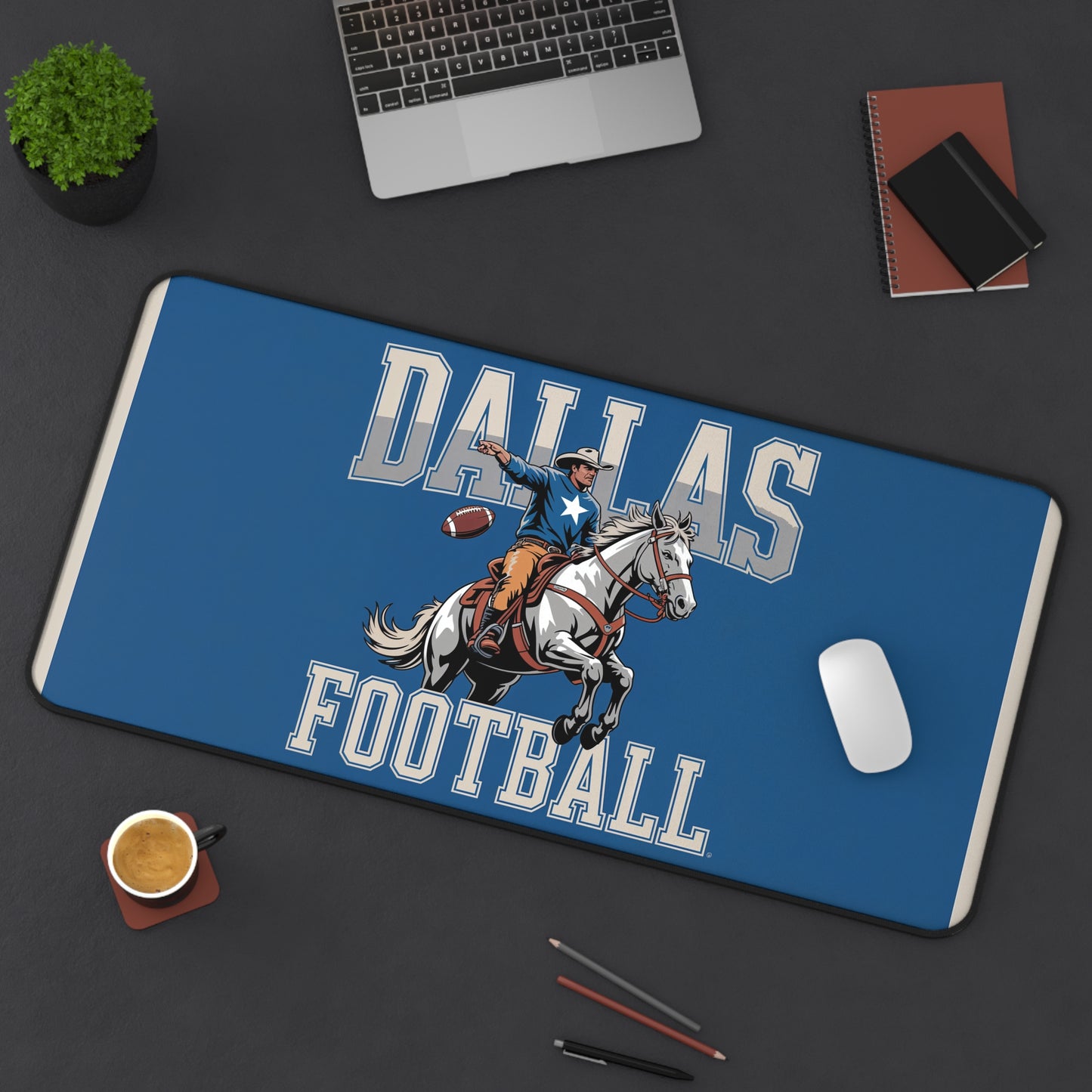 Dallas Football High Definition Print Non Slip Desk Mat Office Home Mouse Pad Sports Fan Gift Ultra Smooth Surface Rubber Backing