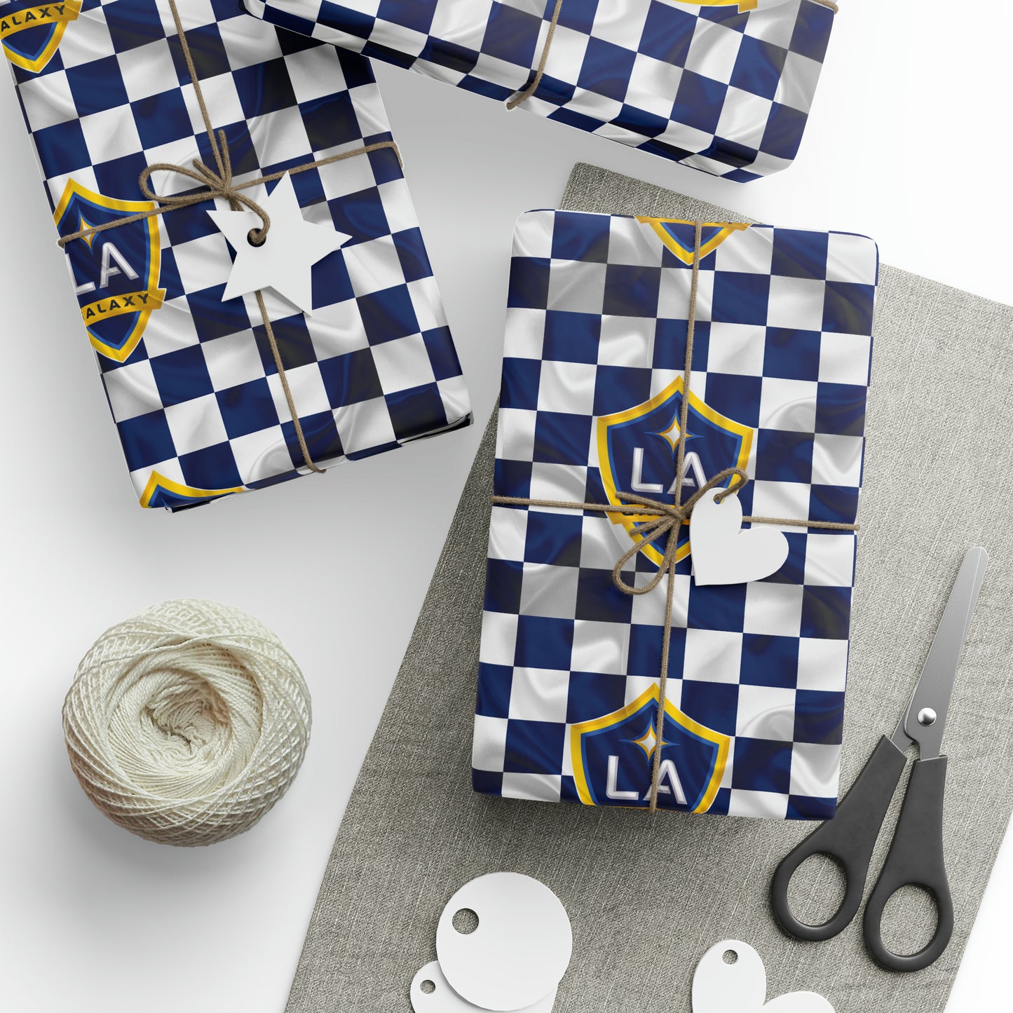 LA Galaxy Flag MLS Birthday Gift Wrapping Paper Soccer Holiday