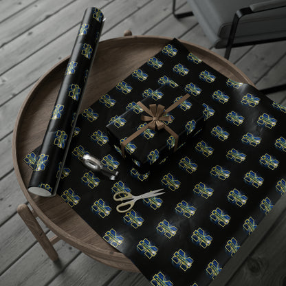 Michigan Wolverines Birthday Gift Wrapping Paper football Basketball Holiday