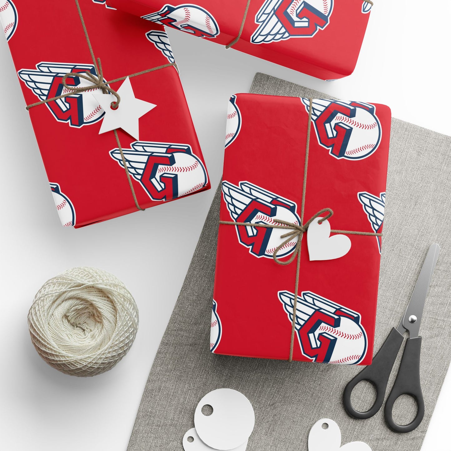 Cleveland Guardians Baseball MLB Birthday Graduation Holiday Gift Wrapping Paper