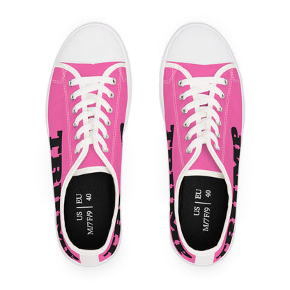 Hot Pink Trump Women's Low Top Sneakers Shoes