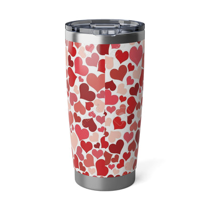 Stainless Steel Full of Hearts, Red and Pink Vagabond 20oz Tumbler
