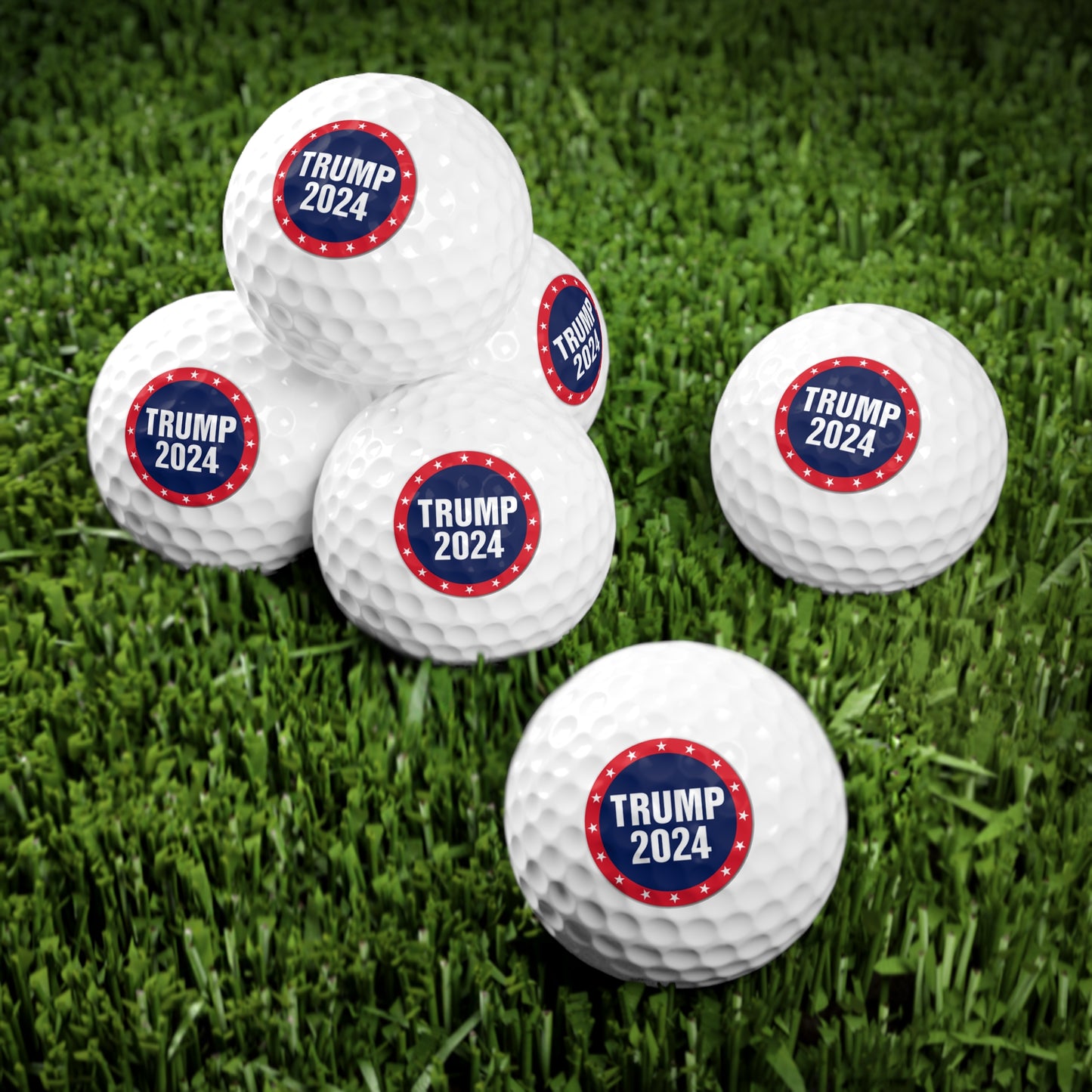 Trump 2024 Blue and Red MAGA High Quality Golf Balls, 6pcs