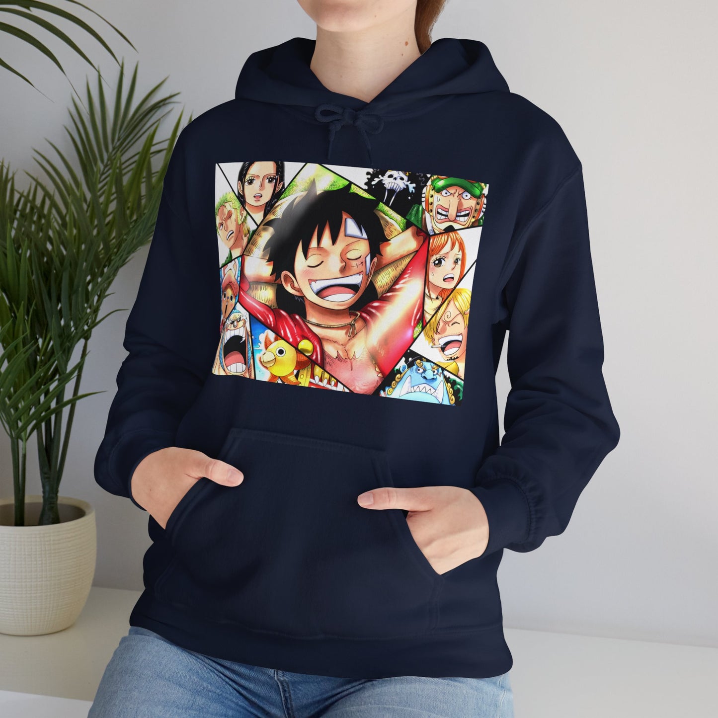 One Piece Monkey Luffy Jimbei Nico Nami Unisex Heavy Blend Hooded Sweatshirt