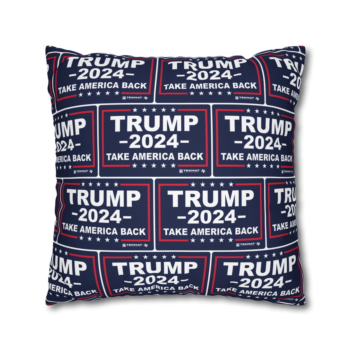 Trump 2024 Take America Back Blue Throw Pillow Case