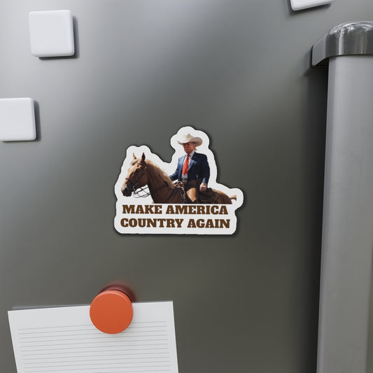 Machen Sie Amerika wieder zum Land, gestanzter Cowboy-Trump-Magnet