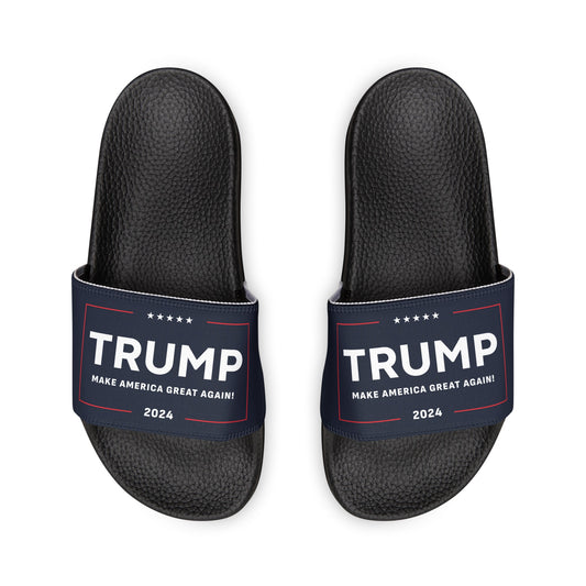 Women's Trump Make America Great Again Comfy PU Slide Sandals