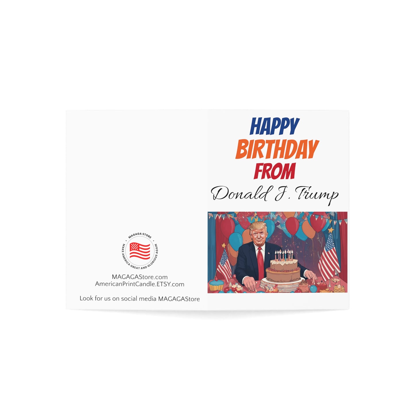 Alles Gute zum Geburtstag von Donald J. Trump MAGA Grußkarte