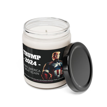 Captain Trump 2024 America MAGA Scented Soy Glass Jar Candle 9oz