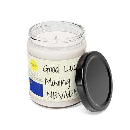 Good Luck moving to Nevada scented Soy Candle, 9oz
