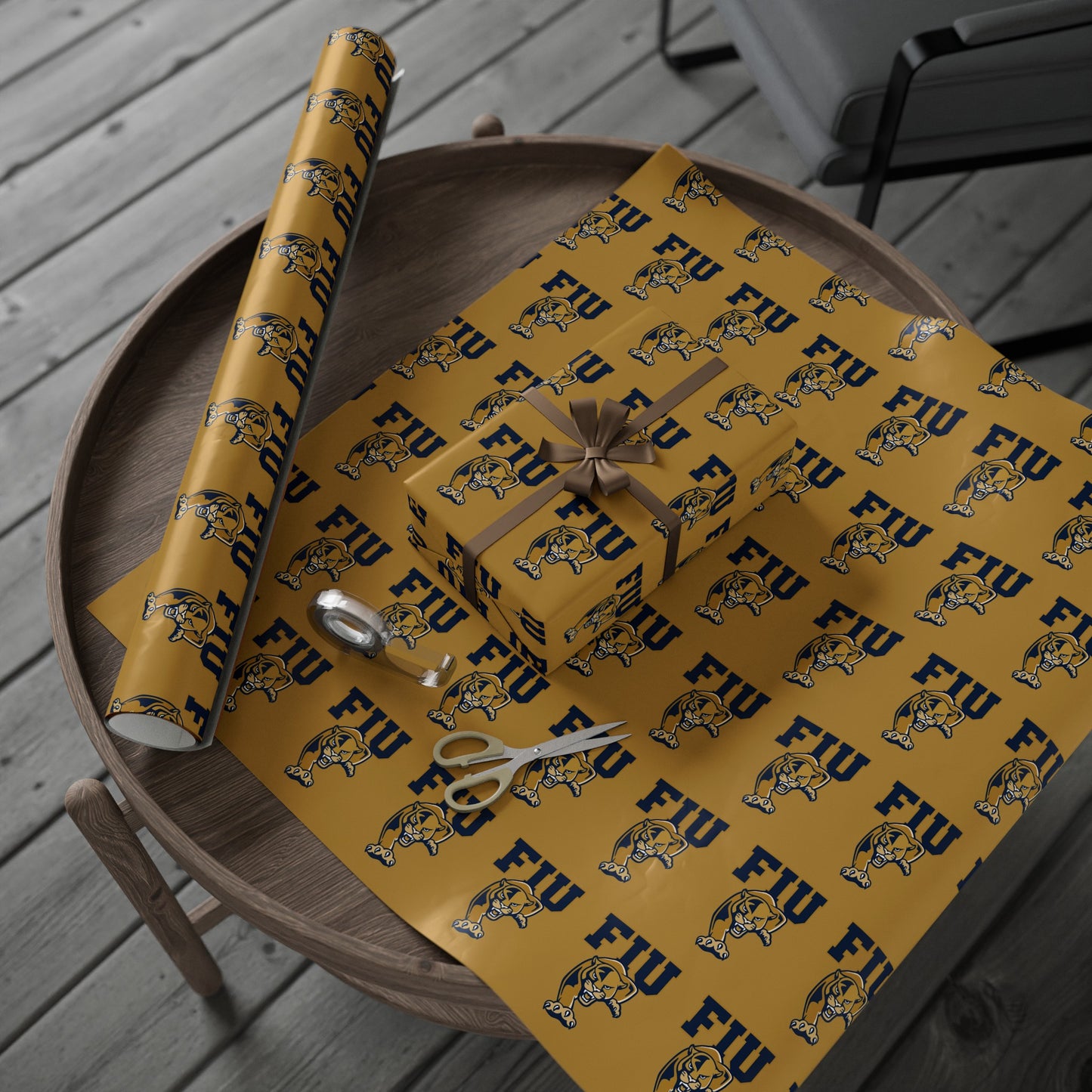 FIU Florida International NCAA College Graduation Alumni Birthday Gift Wrapping Paper Holiday