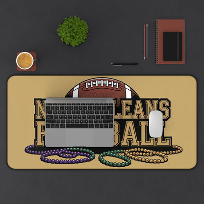 New Orleans Football High Definition Print Non Slip Desk Mat Office Home Mouse Pad Sports Fan Gift Ultra Smooth Surface Rubber Backing