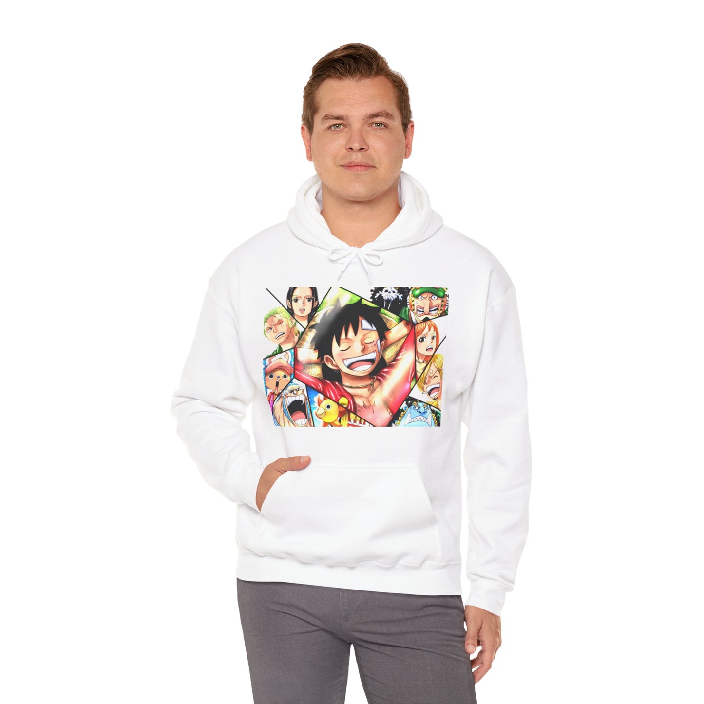 One Piece Monkey Ruffy Jimbei Nico Nami Unisex Heavy Blend Kapuzenpullover