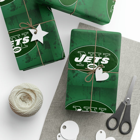 New York Jets NFL Football Birthday Gift Wrapping Paper Holiday