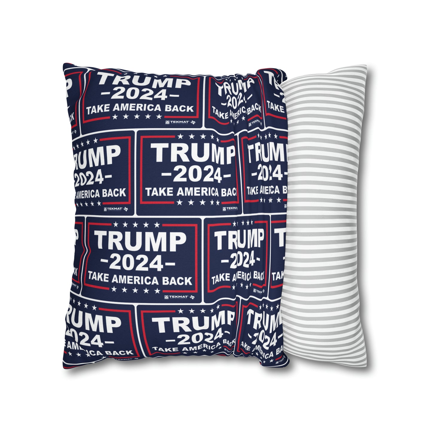 Trump 2024 Take America Back Blue Throw Pillow Case