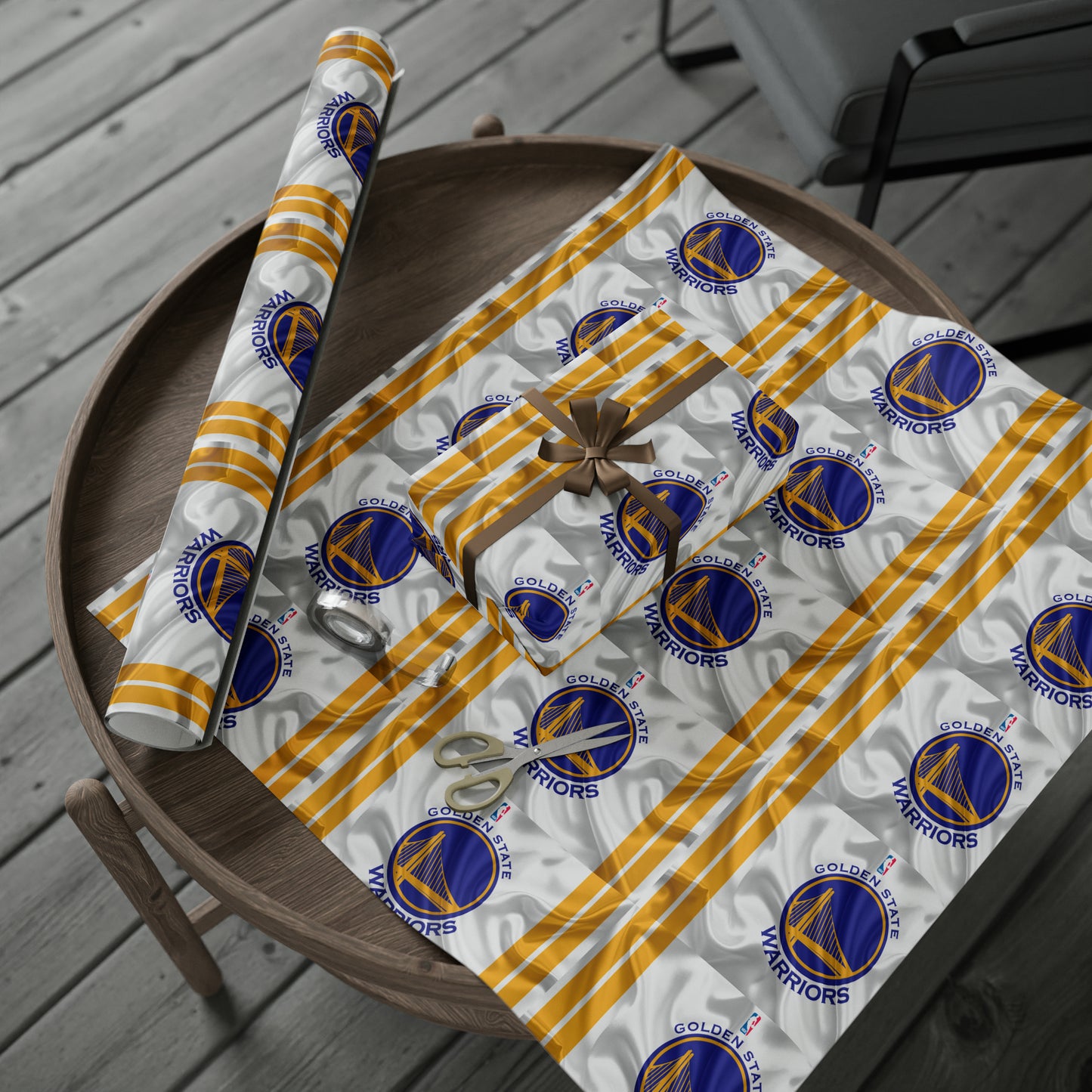 Golden State Warriors NBA Birthday Gift Wrapping Paper Basketball Holiday