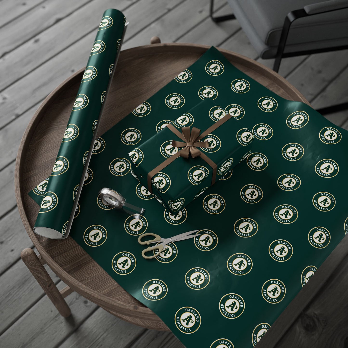 Oakland Athletics Baseball MLB Birthday Graduation Holiday Gift Wrapping Paper