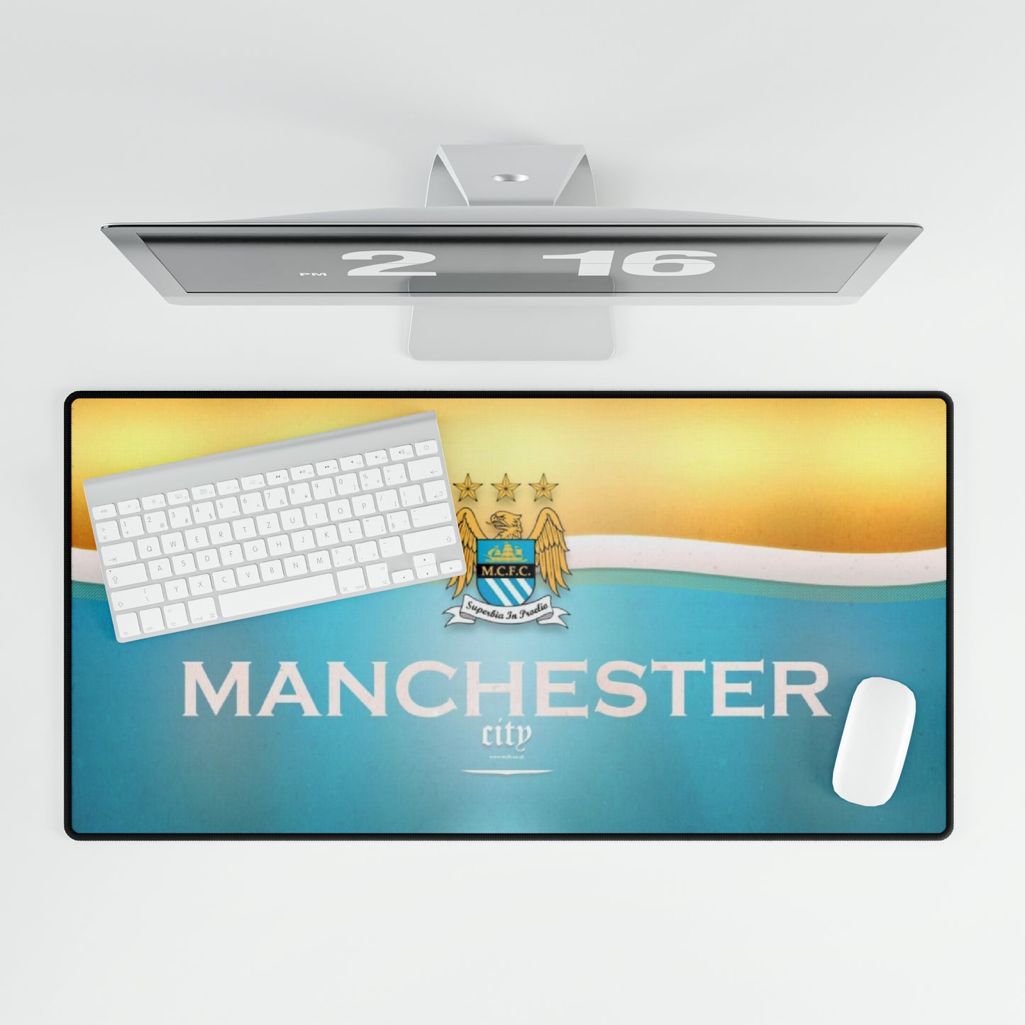 Manchester City Premier League Soccer Futbol High Definition Schreibtischunterlage Mousepad