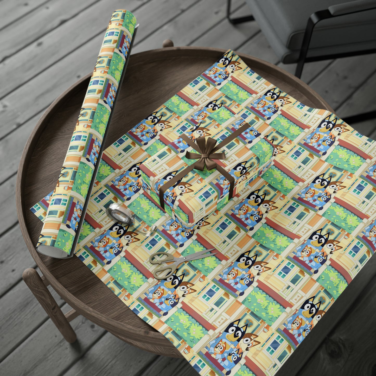 Bluey Kids Cartoon Show Birthday Gift Wrapping Paper Holiday