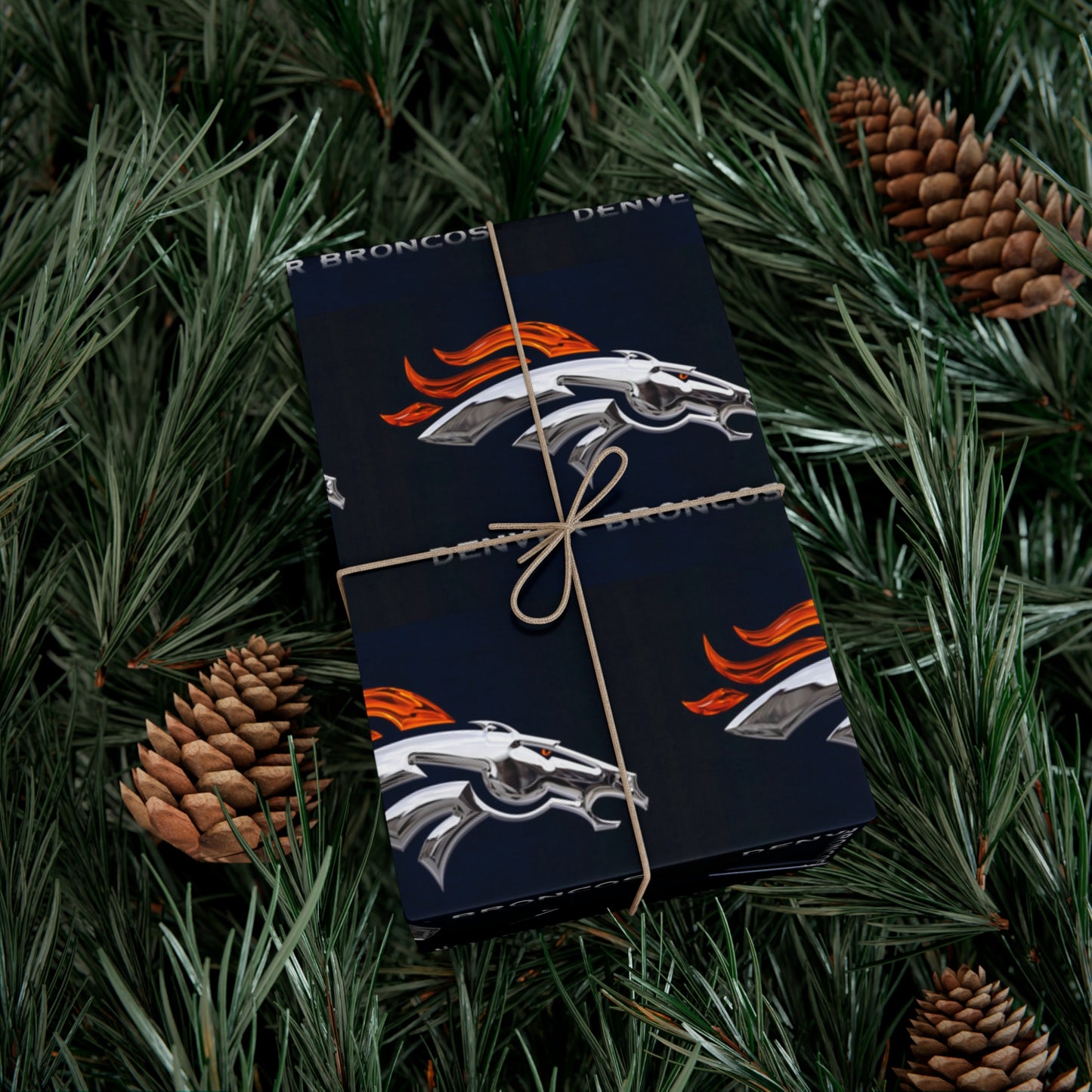 Denver Broncos NFL Football Birthday Graduation Gift Wrapping Paper Holiday