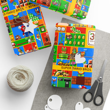 Mario Bros Super Luigi Game Cartoon Birthday Gift Wrapping Papers