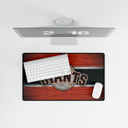 San Francisco Giants Wood Grain MLB Baseball High Definition Print Desk Mat Mousepad