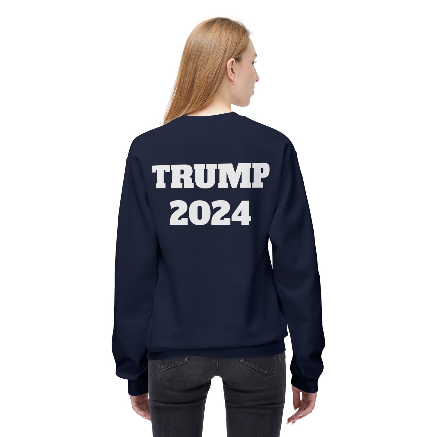 New Year New President Trump 2024 Unisex Midweight Cotton Blend Soft style Fleece Crewneck Sweatshirt