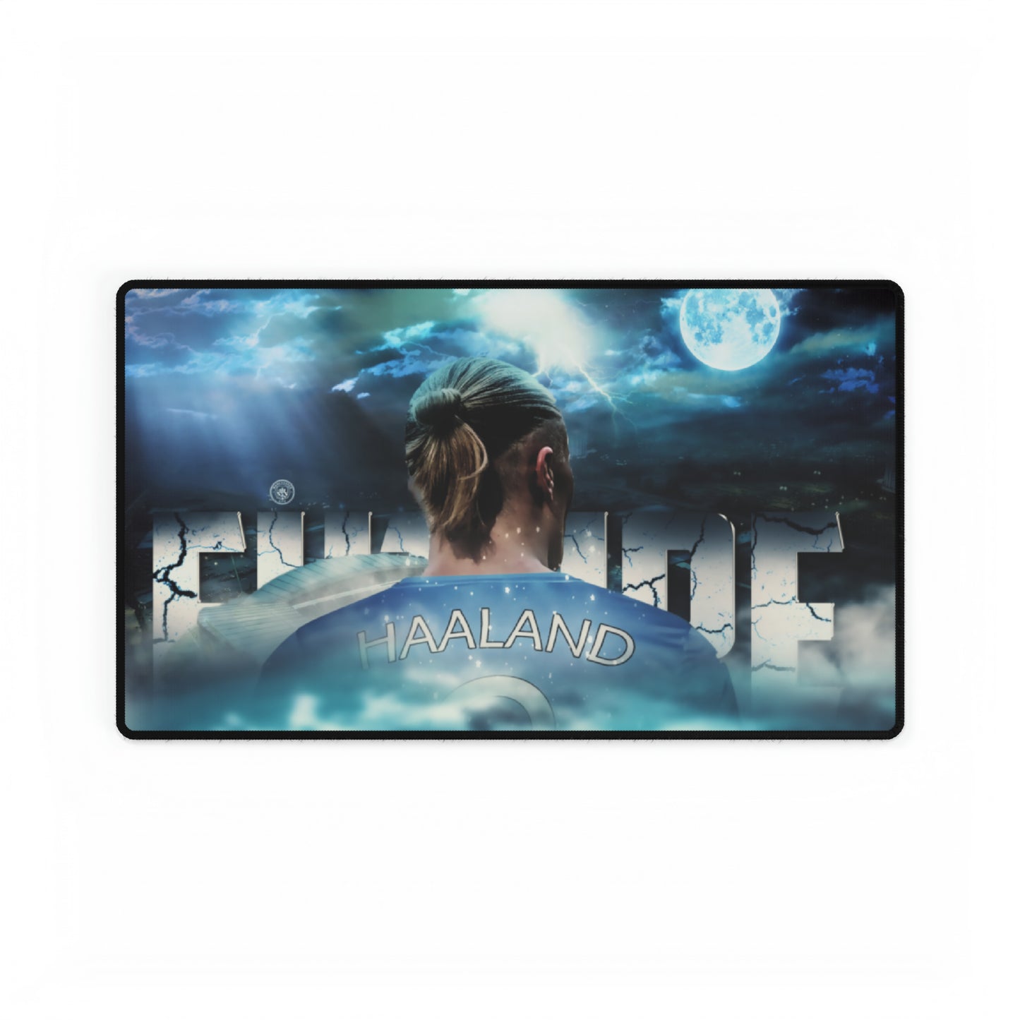 Erling Haaland Premier League Club Manchester City Soccer Futbol High Definition Schreibtischunterlage Mousepad