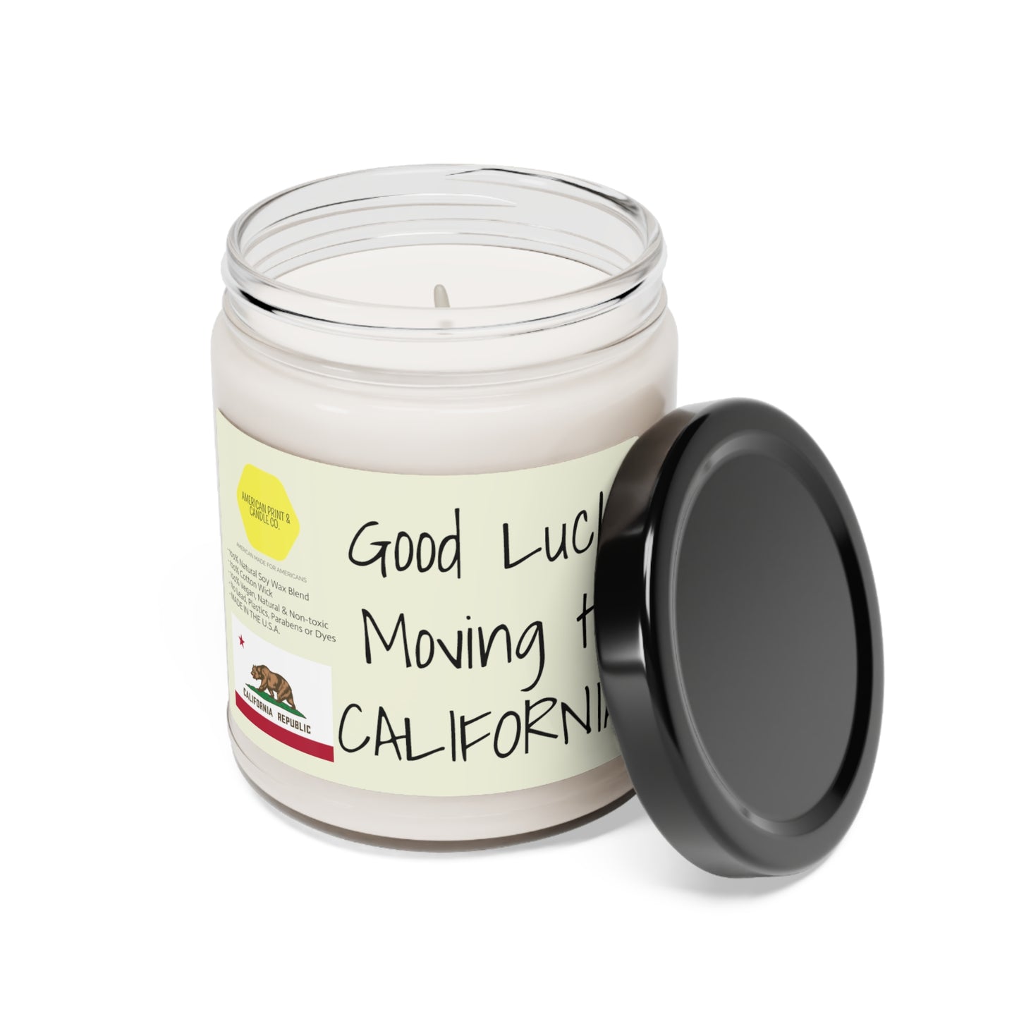 Good Luck moving to California scented Soy Candle, 9oz