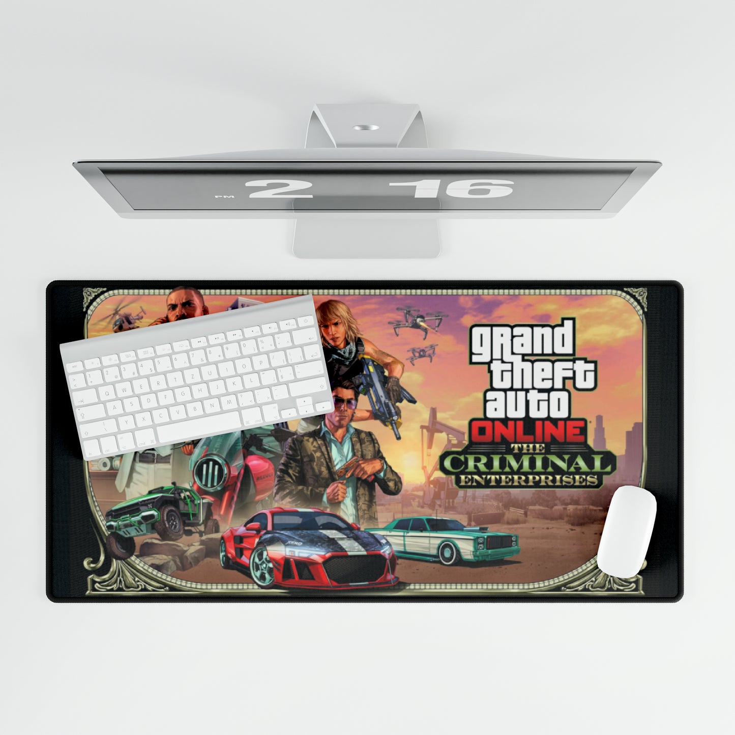 GTA 5 Criminal Enterprise High Definition PC PS Video Game Desk Mat