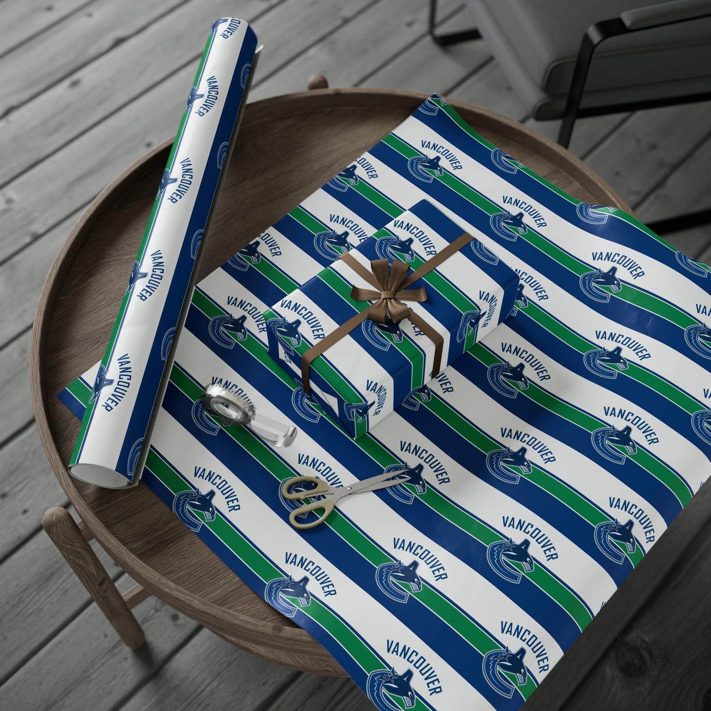 Vancouver Canucks NHL Hockey Birthday Gift Wrapping Papers Holiday