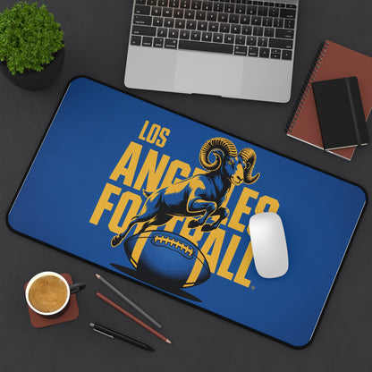 Los Angeles Football High Definition Print Non Slip Desk Mat Office Home Mouse Pad Sports Fan Gift Ultra Smooth Surface Rubber Backing