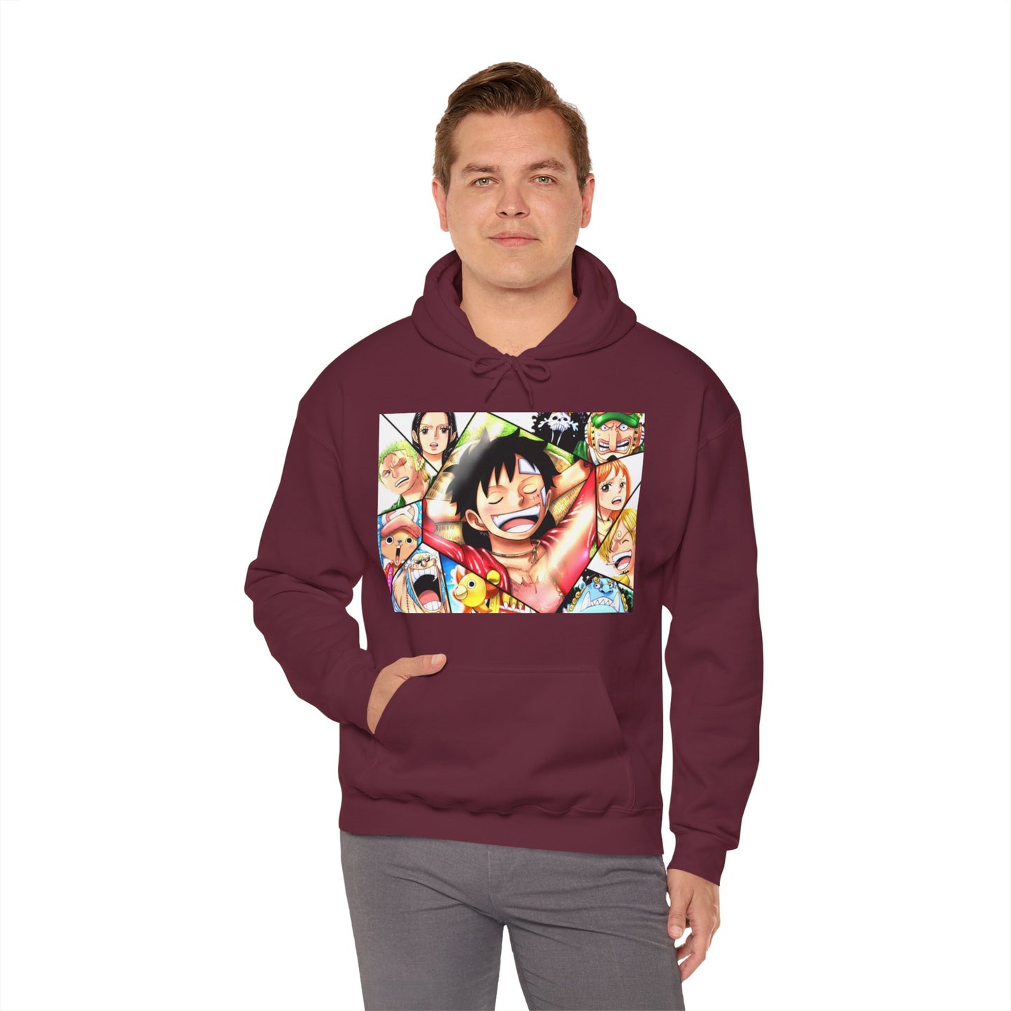 One Piece Monkey Luffy Jimbei Nico Nami Unisex Heavy Blend Hooded Sweatshirt