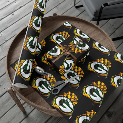 Green Bay Packers Gloves Birthday Gift Wrapping Paper football Holiday