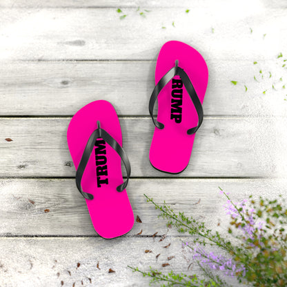 Hot Pink Trump Comfy Summer Beach Unisex Flip Flops