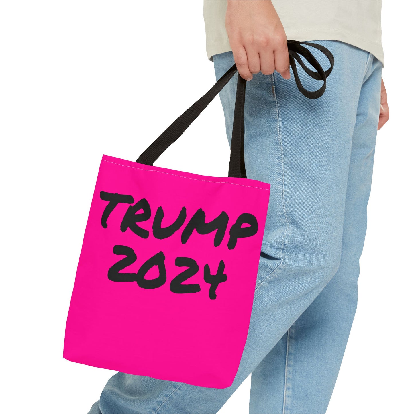 Hot Pink Trump 2024 Rally Durable Heavy Duty Tote Bag