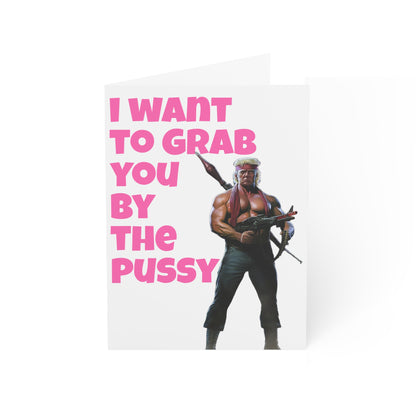 I want to grab you by the P Trump MAGA Anniversary Birthday Card Gift