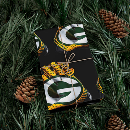 Green Bay Packers Gloves Birthday Gift Wrapping Paper football Holiday