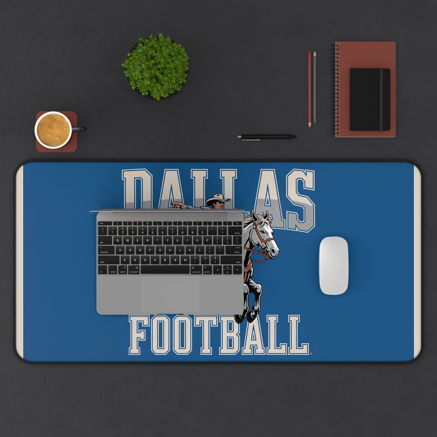Dallas Football High Definition Print Non Slip Desk Mat Office Home Mouse Pad Sports Fan Gift Ultra Smooth Surface Rubber Backing