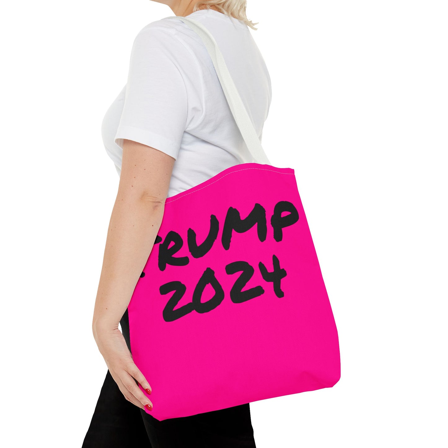 Hot Pink Trump 2024 Rally Durable Heavy Duty Tote Bag