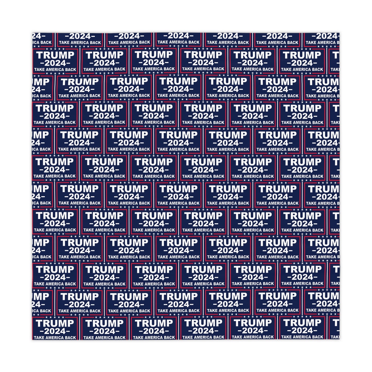 Trump 2024 Take America Back Blue Celebration Fabric Tablecloth