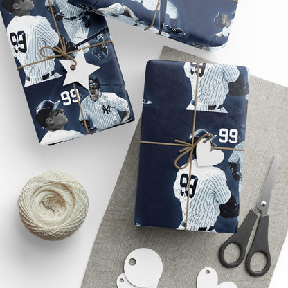 Aaron Judge New York Yankees Baseball MLB Birthday Gift Wrapping Paper Holiday